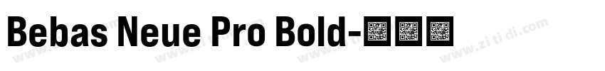 Bebas Neue Pro Bold字体转换